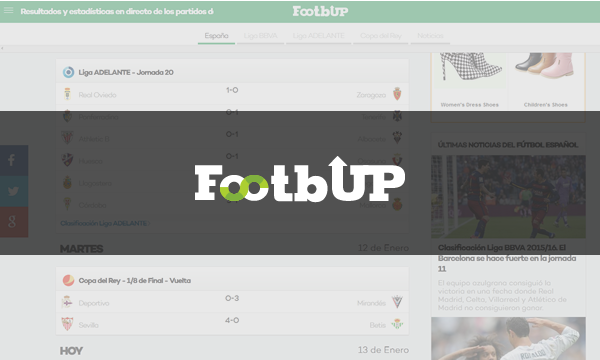 Footbup - Todos los resultados de fútbol en directo